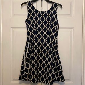 Navy dress with 3 bows in back